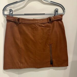 Altar’d State Brown leather mini skirt